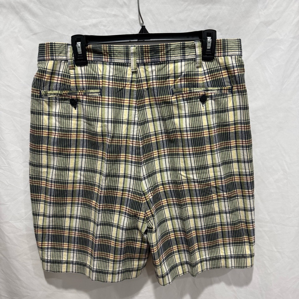 Jos A Bank Mens Shorts Size 36 Plaid Flat Front Tailored Casual Ivy Event Golf - Picture 7 of 14
